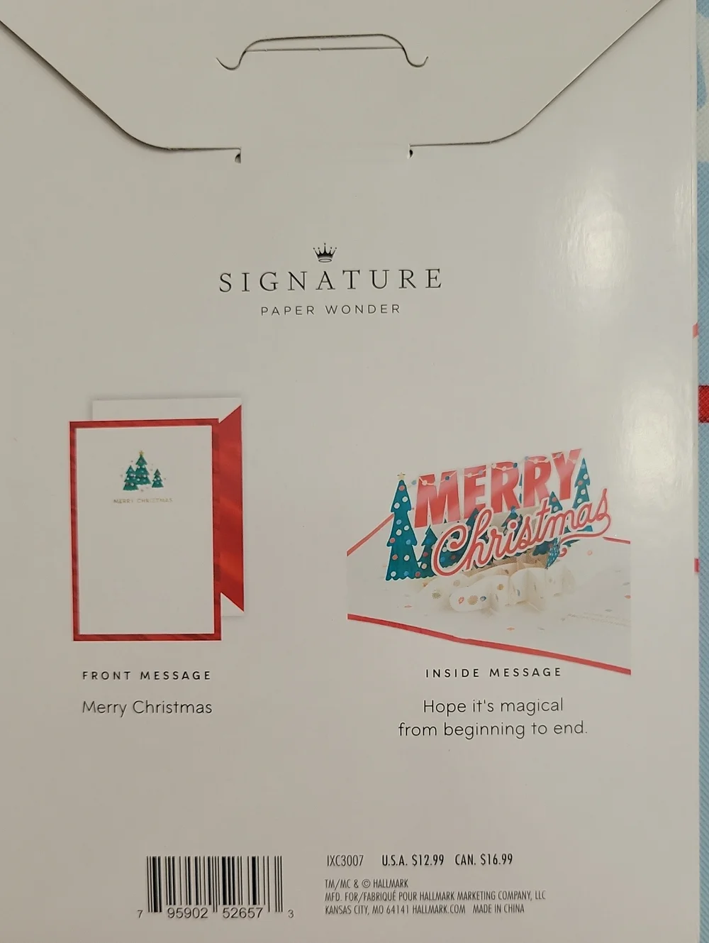 Festive Merry Christmas Card Set Of 2.